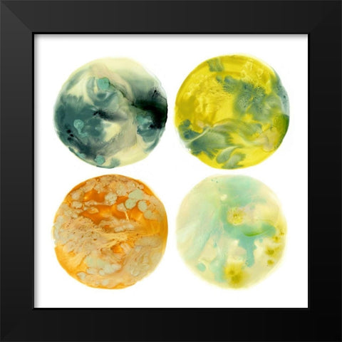 Planetary VI Black Modern Wood Framed Art Print by Vess, June Erica