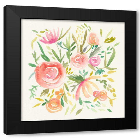 Summer Fete II Black Modern Wood Framed Art Print with Double Matting by Zarris, Chariklia