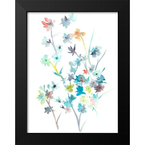 Spring Soiree I Black Modern Wood Framed Art Print by Zarris, Chariklia