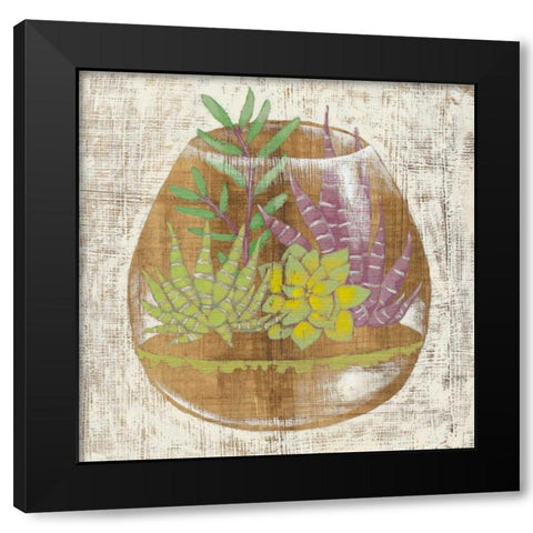 Glass Garden II Black Modern Wood Framed Art Print with Double Matting by Zarris, Chariklia