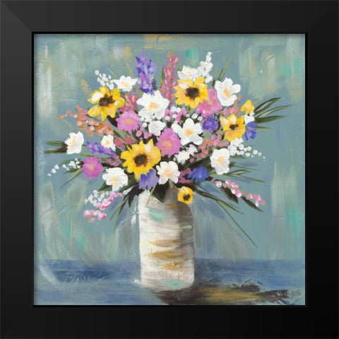 Mixed Pastel Bouquet I Black Modern Wood Framed Art Print by Reynolds, Jade