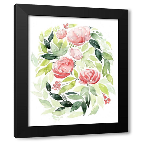 Buoyant Bouquet II Black Modern Wood Framed Art Print with Double Matting by Popp, Grace