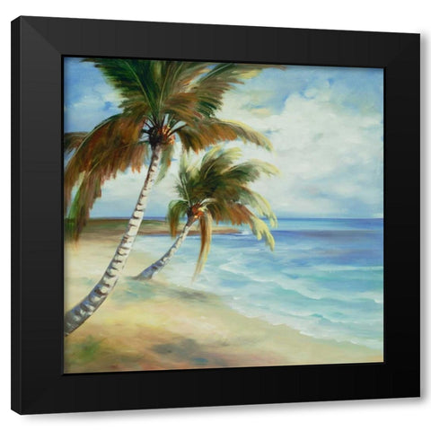 Tropical 5 Black Modern Wood Framed Art Print with Double Matting by Dag, Inc.