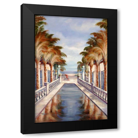 Tropical 14 Black Modern Wood Framed Art Print with Double Matting by Dag, Inc.
