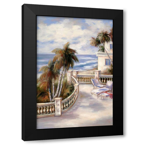 Tropical 16 Black Modern Wood Framed Art Print with Double Matting by Dag, Inc.