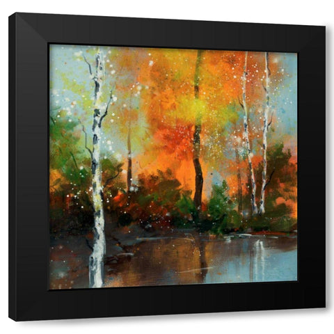 Hinterland 7 Black Modern Wood Framed Art Print by Dag, Inc.