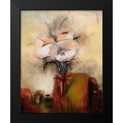 Vivo Floral 11 Black Modern Wood Framed Art Print by Dag, Inc.