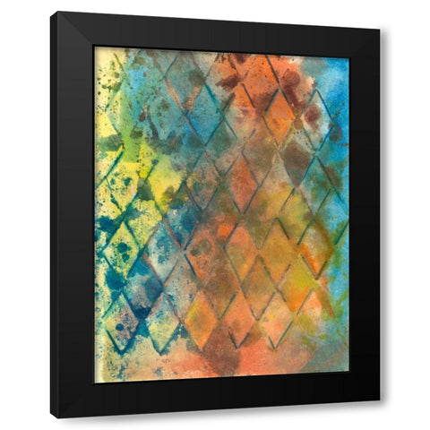 Spring Lattice I Black Modern Wood Framed Art Print by Combs, Joyce