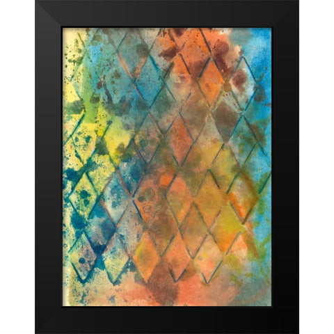 Spring Lattice I Black Modern Wood Framed Art Print by Combs, Joyce