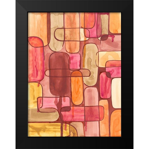 Mod Sunset I Black Modern Wood Framed Art Print by Moore, Regina