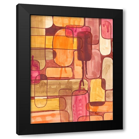Mod Sunset II Black Modern Wood Framed Art Print by Moore, Regina