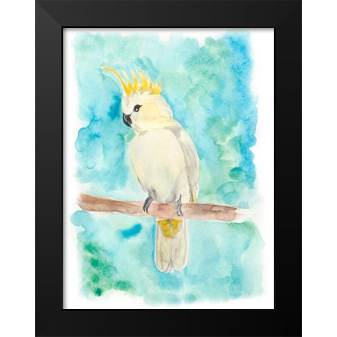 Sweet Tropical Bird II Black Modern Wood Framed Art Print by Moore, Regina