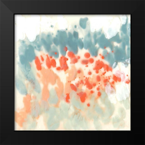 Blueberry and Coral Field II Black Modern Wood Framed Art Print by Goldberger, Jennifer