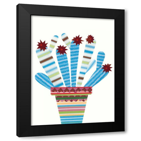Cheerful Succulent I Black Modern Wood Framed Art Print with Double Matting by Moore, Regina