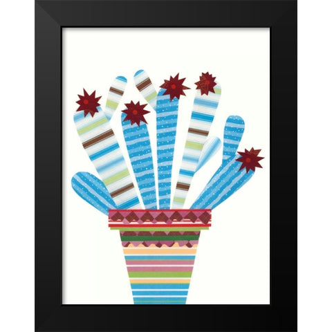 Cheerful Succulent I Black Modern Wood Framed Art Print by Moore, Regina