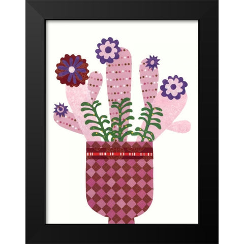 Cheerful Succulent III Black Modern Wood Framed Art Print by Moore, Regina