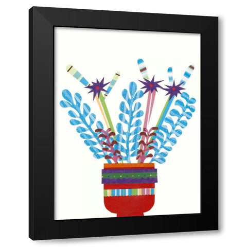Cheerful Succulent IV Black Modern Wood Framed Art Print with Double Matting by Moore, Regina