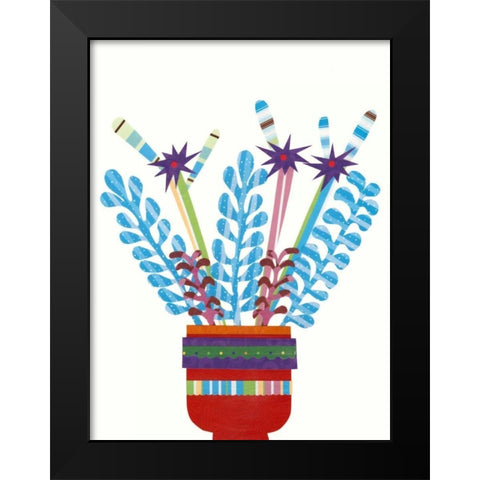 Cheerful Succulent IV Black Modern Wood Framed Art Print by Moore, Regina