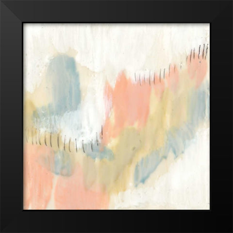 Stitched Pastels I Black Modern Wood Framed Art Print by Goldberger, Jennifer