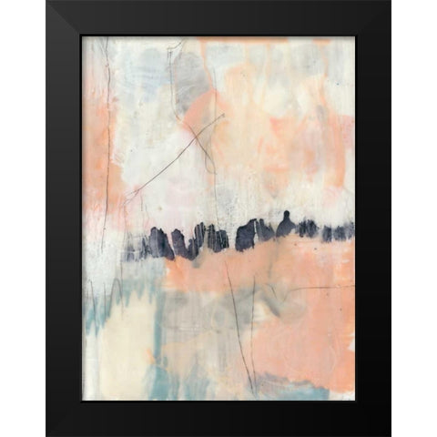 Blush and Navy II Black Modern Wood Framed Art Print by Goldberger, Jennifer