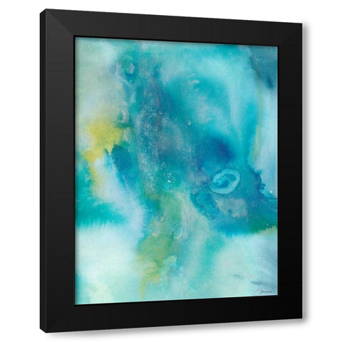 Sea Jade I Black Modern Wood Framed Art Print by Combs, Joyce