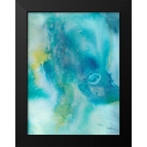 Sea Jade I Black Modern Wood Framed Art Print by Combs, Joyce