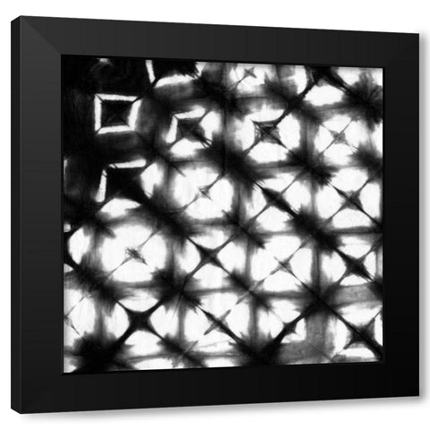 Graphic Shibori I Black Modern Wood Framed Art Print with Double Matting by Zarris, Chariklia