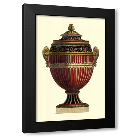 Empire Urn I Black Modern Wood Framed Art Print by Vision Studio