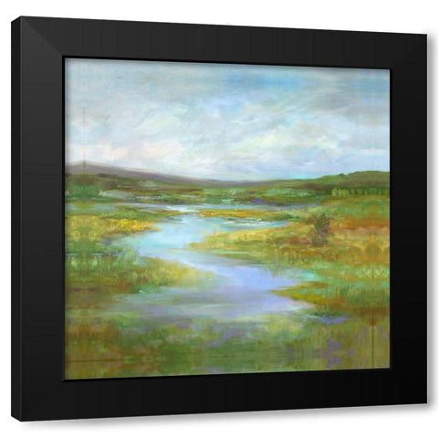 Marsh Sanctuary Black Modern Wood Framed Art Print with Double Matting by Finch, Sheila