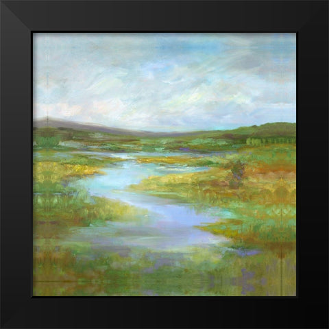 Marsh Sanctuary Black Modern Wood Framed Art Print by Finch, Sheila