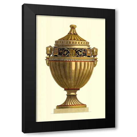 Empire Urn IV Black Modern Wood Framed Art Print with Double Matting by Vision Studio