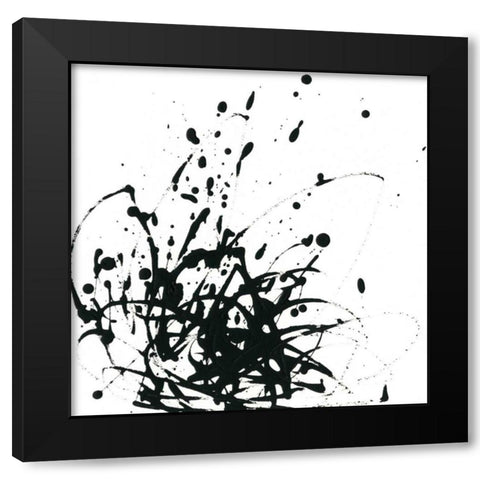 Onyx Expression I Black Modern Wood Framed Art Print with Double Matting by Vess, June Erica