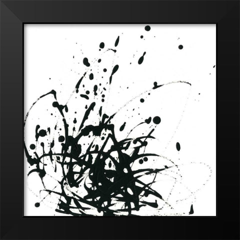 Onyx Expression I Black Modern Wood Framed Art Print by Vess, June Erica