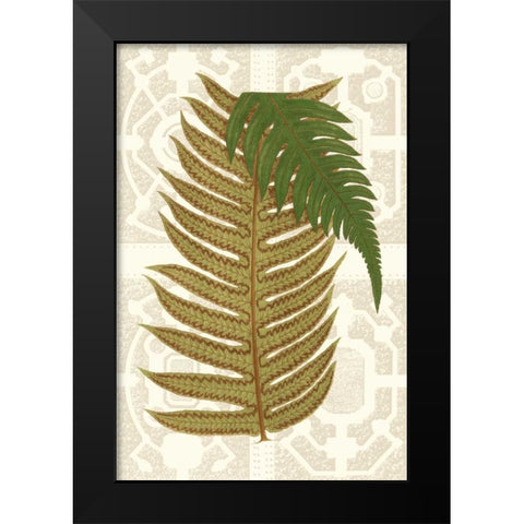 Garden Ferns II Black Modern Wood Framed Art Print by Vision Studio