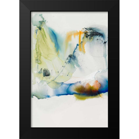 Abstract Terrain I Black Modern Wood Framed Art Print by Jasper, Sisa