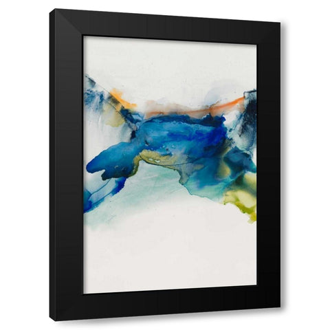 Abstract Terrain II Black Modern Wood Framed Art Print by Jasper, Sisa