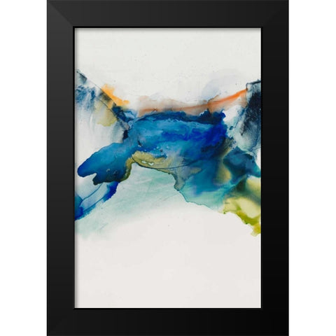 Abstract Terrain II Black Modern Wood Framed Art Print by Jasper, Sisa