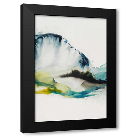Abstract Terrain III Black Modern Wood Framed Art Print with Double Matting by Jasper, Sisa