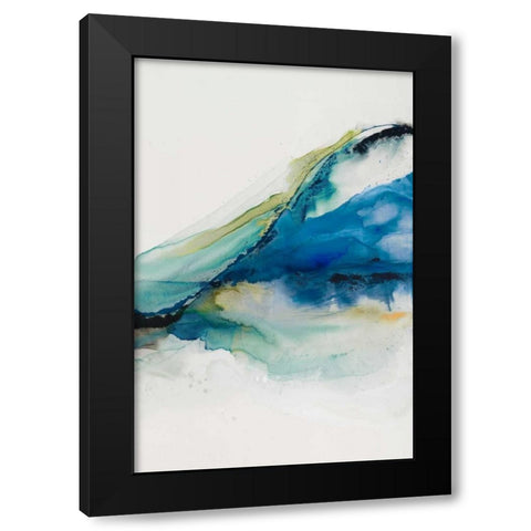 Abstract Terrain IV Black Modern Wood Framed Art Print by Jasper, Sisa