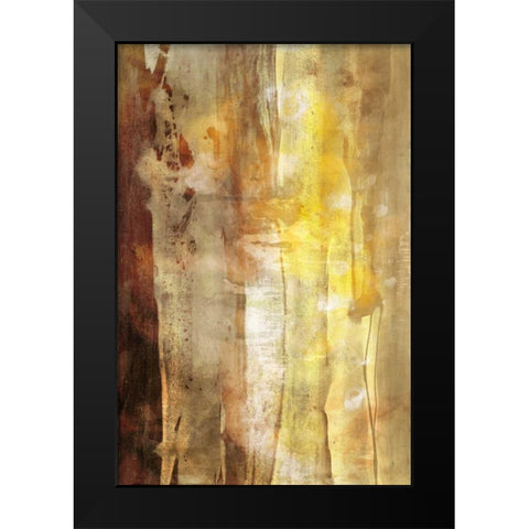 Golden Glow I Black Modern Wood Framed Art Print by Jasper, Sisa