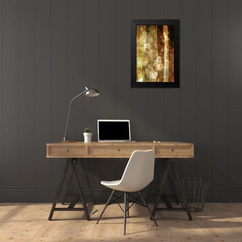 Golden Glow II Black Modern Wood Framed Art Print by Jasper, Sisa