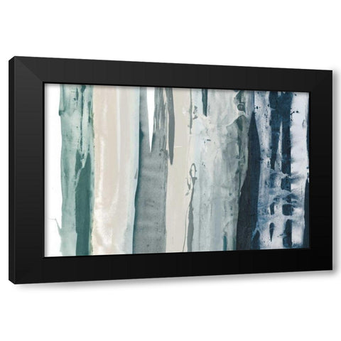 Navy Decision II Black Modern Wood Framed Art Print by Jasper, Sisa