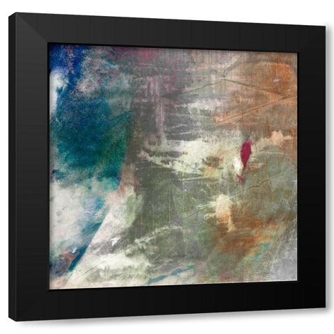 Mod Abstract I Black Modern Wood Framed Art Print with Double Matting by Jasper, Sisa