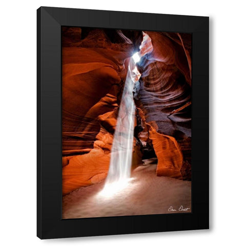 Sun Shining Through Canyon I Black Modern Wood Framed Art Print with Double Matting by Drost, David