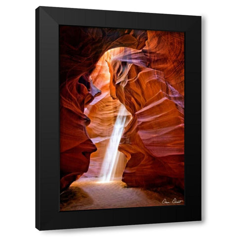 Sun Shining Through Canyon III Black Modern Wood Framed Art Print with Double Matting by Drost, David