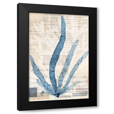 Seaweed Arrangement II Black Modern Wood Framed Art Print by Vision Studio
