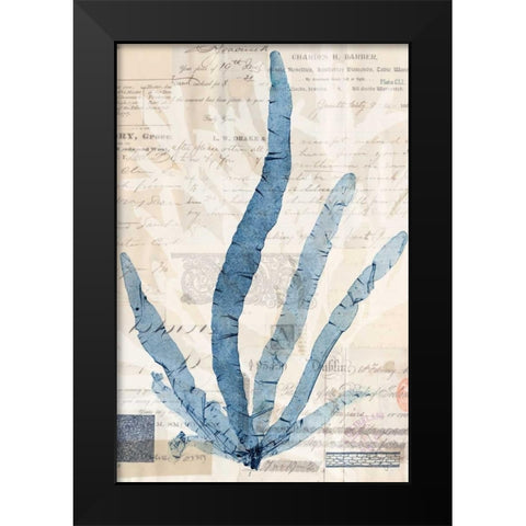 Seaweed Arrangement II Black Modern Wood Framed Art Print by Vision Studio