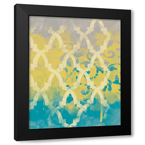 Yellow in the Middle I Black Modern Wood Framed Art Print with Double Matting by Saunders, Alonzo