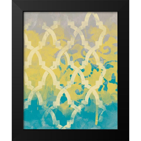 Yellow in the Middle I Black Modern Wood Framed Art Print by Saunders, Alonzo