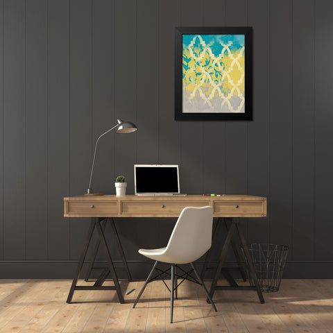 Yellow in the Middle II Black Modern Wood Framed Art Print by Saunders, Alonzo